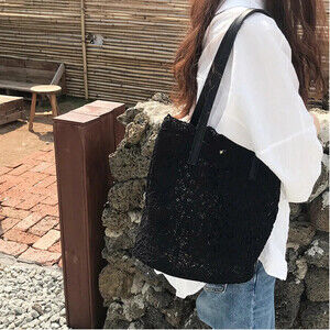 Floral Vacation Bag In Black